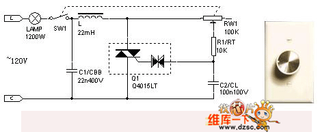 使用复合器件的120v可控硅调光器