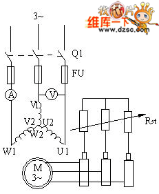 鼠笼绕线转子异步电动机电路图