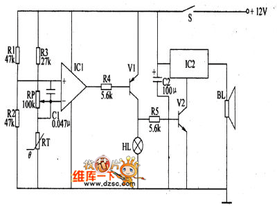 霜冻报警器电路图 （二）