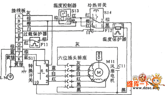 宝花牌KFR-35L分体式空调器电路图