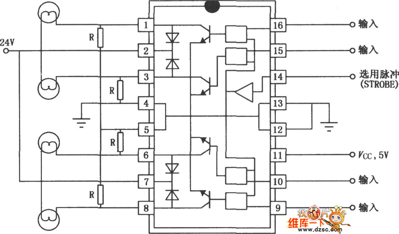 SN75436/75437A/75438低输入电流低功耗外围驱动器电路图