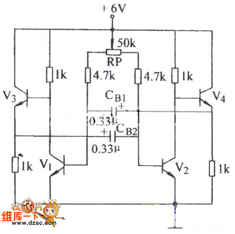 脉冲宽度可调的无稳态电路图