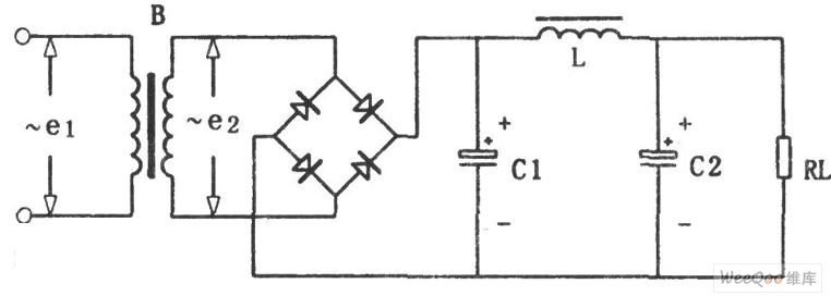 直流稳压电源LC滤波电路图