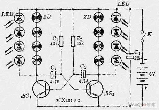 小型闪光灯电路图
