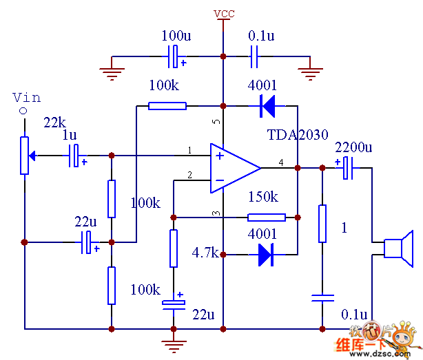 TDA2030A功放电路图