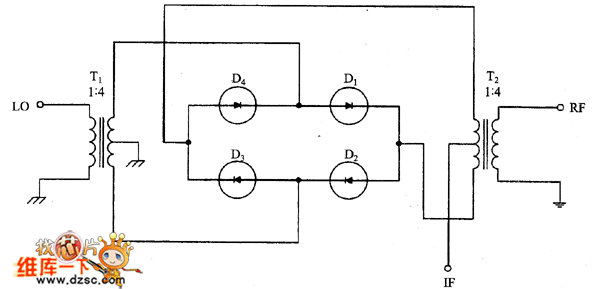 双平衡二极管混频电路图