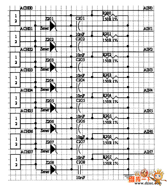 模拟量采集电路图