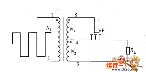 采用MOSFET的半波同步整流电路图