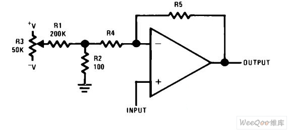 偏移电压调整非反相放大器电路图
