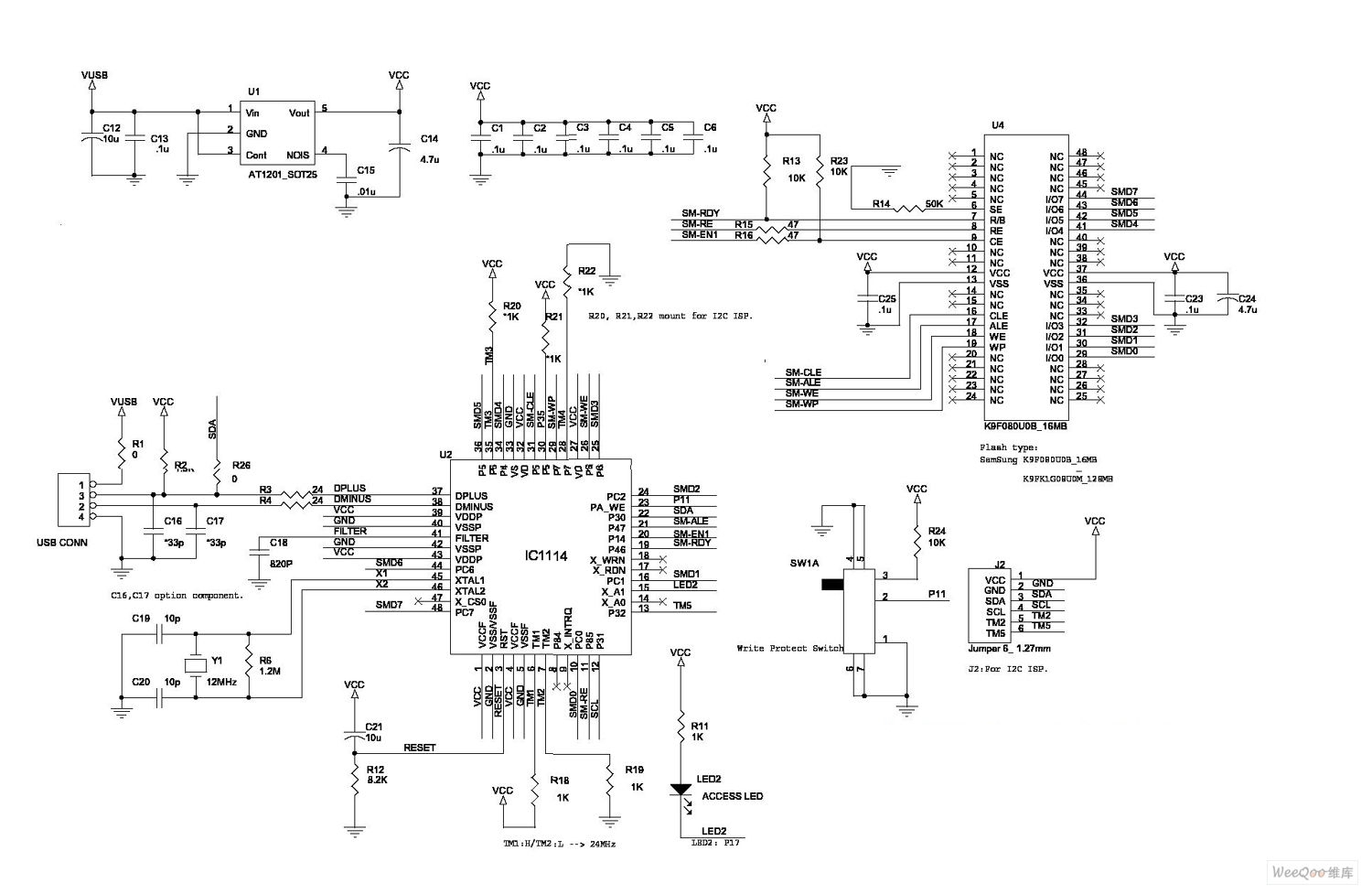 晶振80mW调频发射机的制作电路图