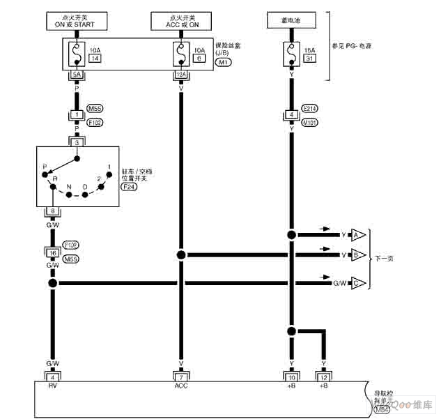 NISSAN新天籁导航系统电路图一