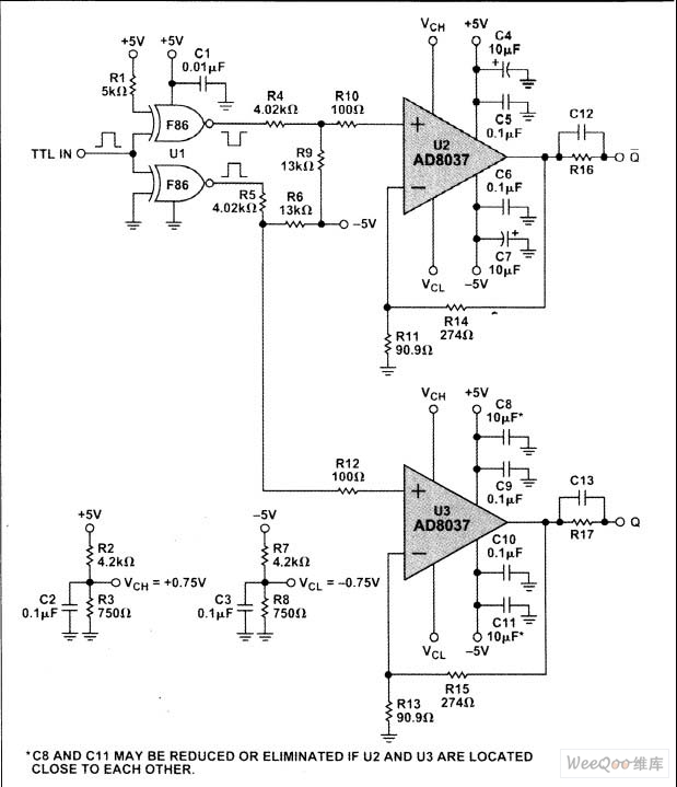 AD8037PIN二极体驱动器电路