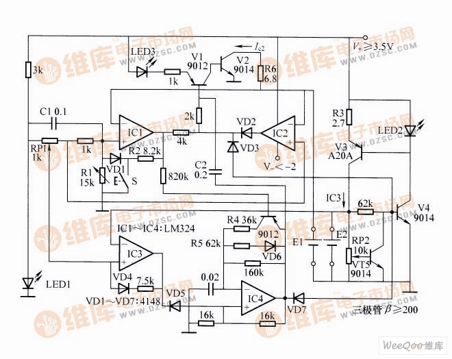 新型镍镉电池放电充电器电路