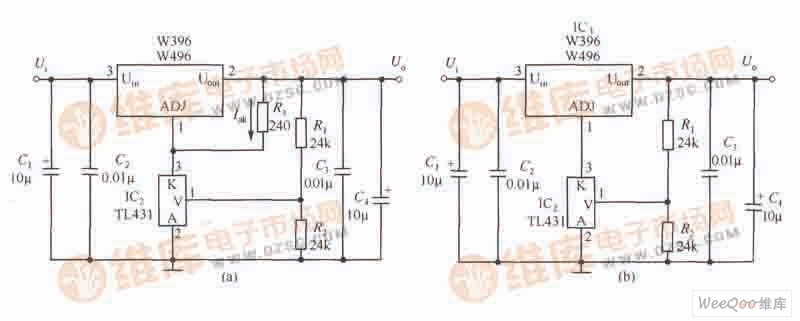 用于提高W396/W496输出稳定度的应用电路(二)