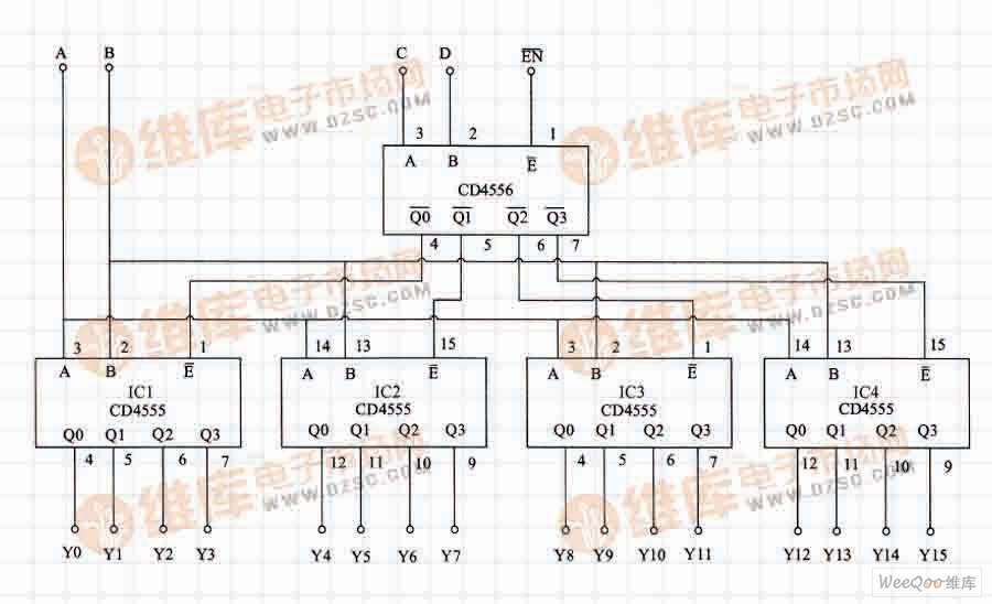16-1线译码电路