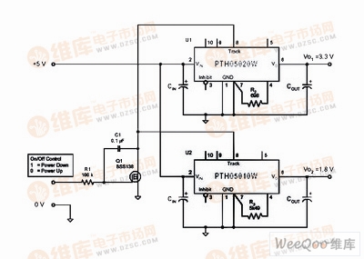 SANGMEI WD50-200W电源模块的自动电压跟踪功能典型应用电路
