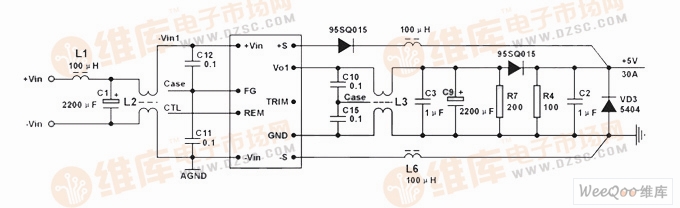 铝基板模块电源EMC模块电源测试电路图