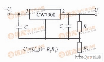 由CW7900构成的高输出电压集成稳压电源电路之一