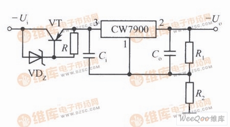 由CW7900构成的高输入-高输出电压集成稳压电源电路之二