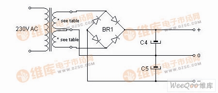 摩托罗拉 Hi-Fi 功率放大器的电源电路