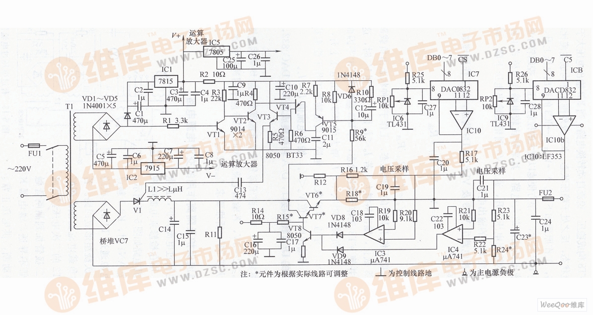 实用的可编程电源电路图