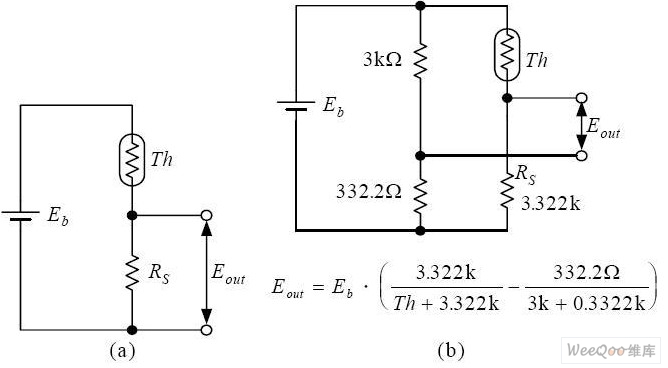 热敏电阻电桥式测量基本电路图