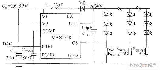 MAX1848的应用电路图