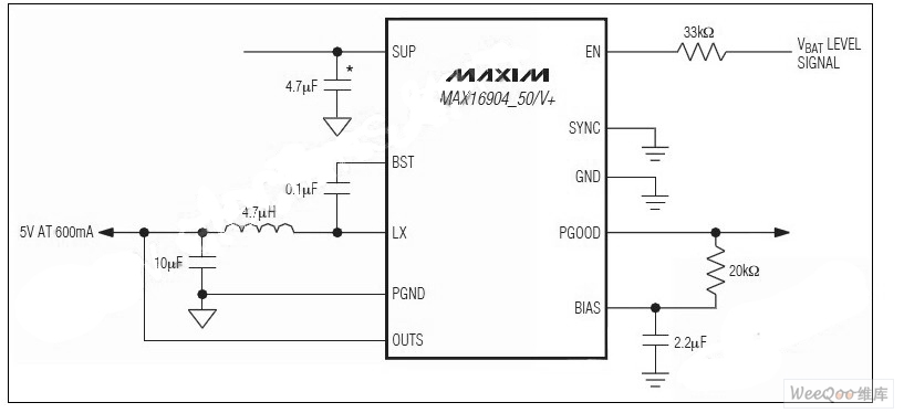 MAX16904—同步降压转换器