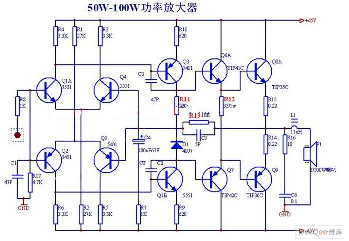 xp9911功放原理图图片