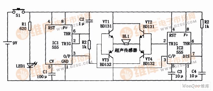 猫狗驱赶器电路