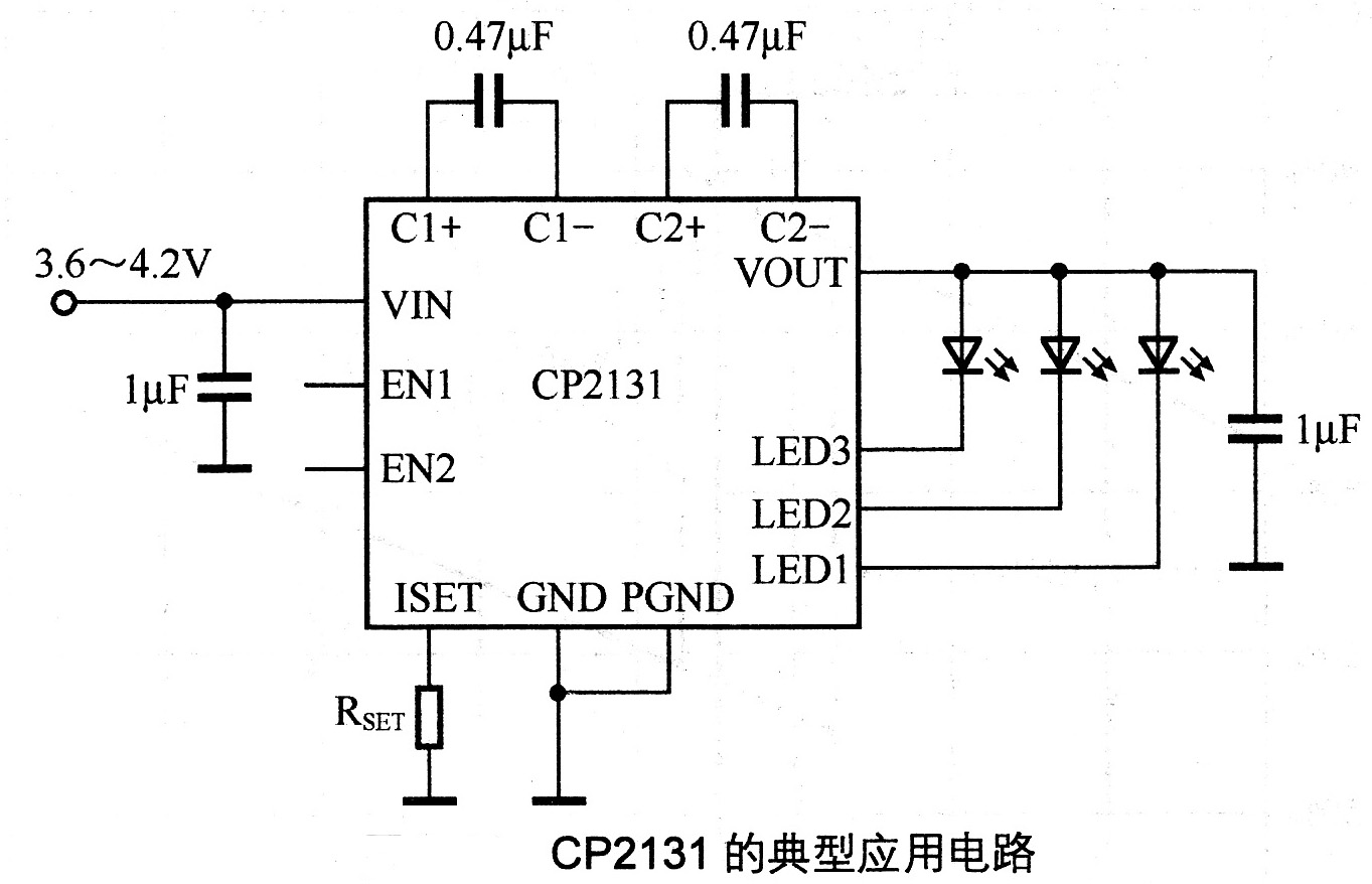 CP2131的典型应用电路