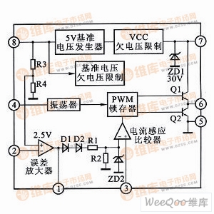 MC3842内部方框图