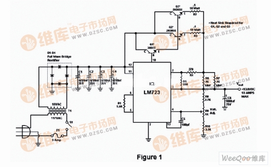 10A/13.8伏电源电路图