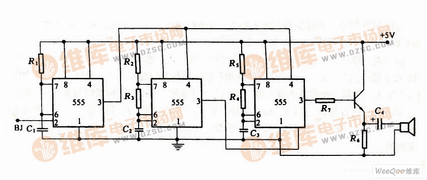 延时报警电路图