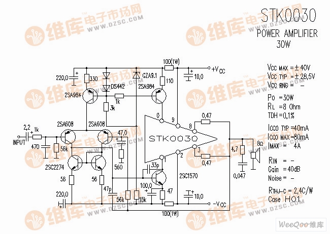 STK0030 音响IC电路图