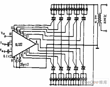 SL-2型音乐控制彩灯电路
