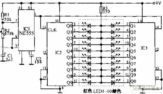 三色跑灯工作原理