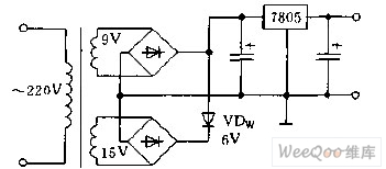 扩大电源变压器输出容量电路