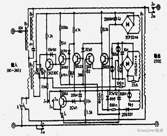 JA2型交流稳压器电路