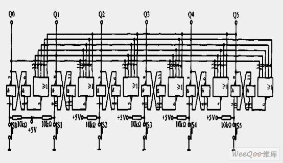 6路互斥开关电路