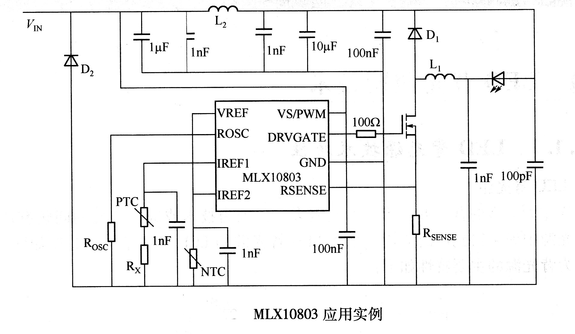 MLX10803应用电路