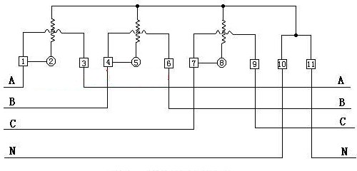三相电度表接线电路图