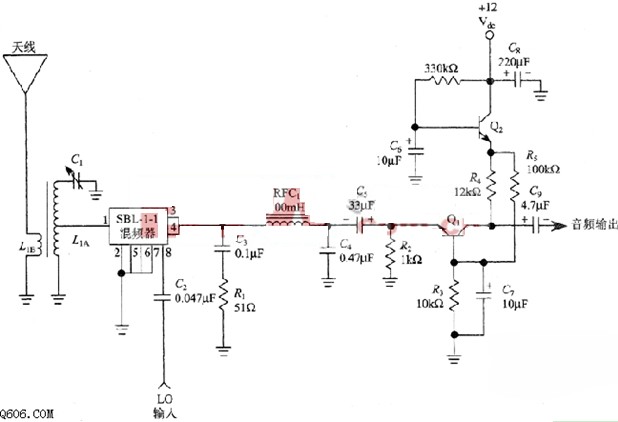 音频的直接变频接收机混频器电路图