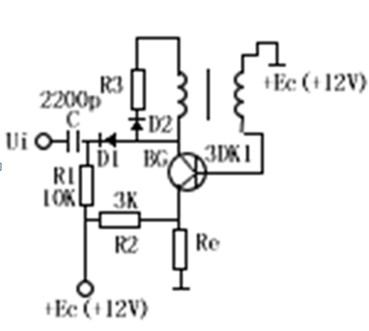 一款自激间歇振荡电路图
