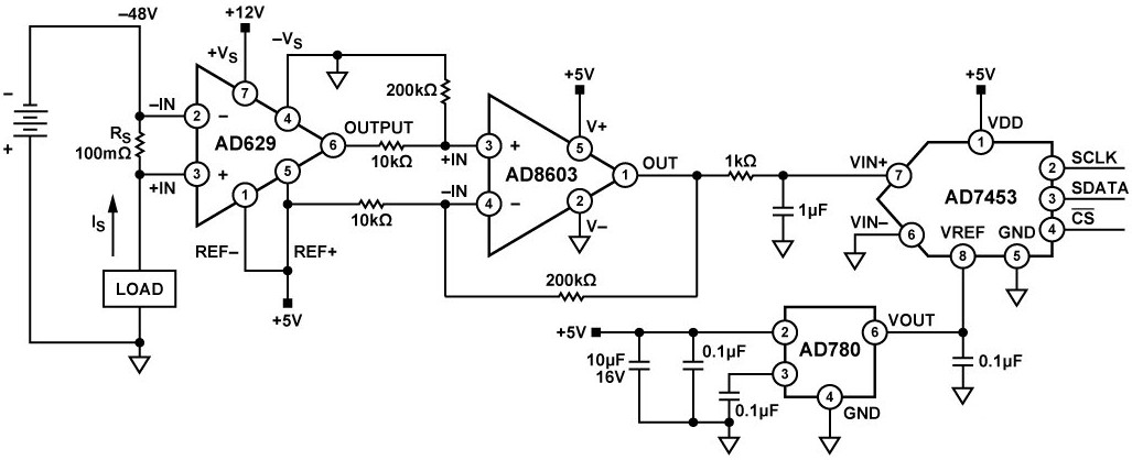 −48V高端电流检测原理电路图