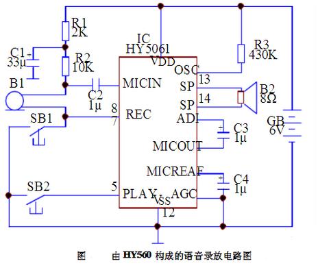 由HY560构成的语音录放电路模块设计