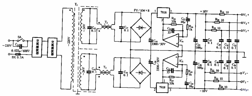 一款伺服式稳压电源电路图