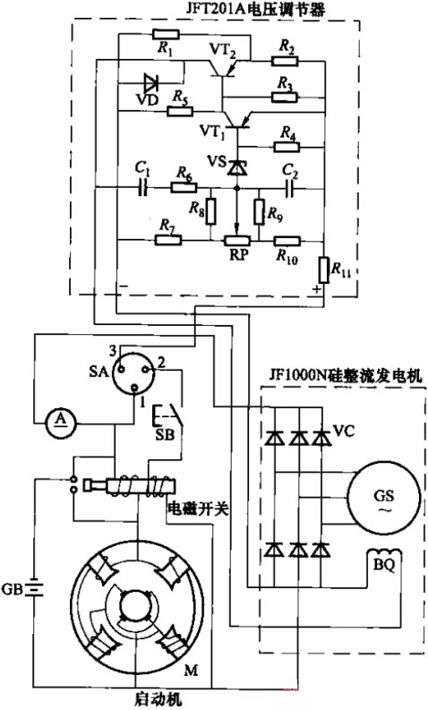 一款柴油发动机晶闸管调压电路图