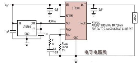 LT3086的可调型压控电流源电路