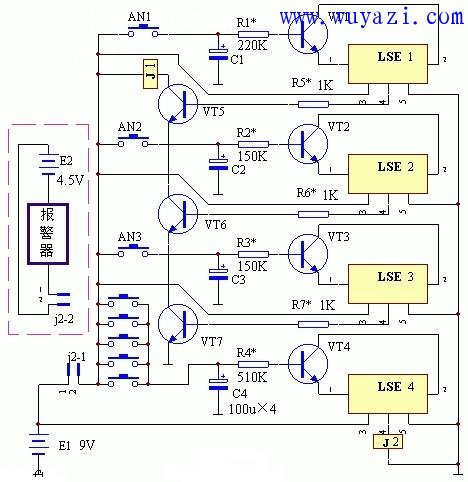 密码电子开关工作原理电路图